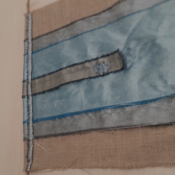 BOHO Hand made Hamsa Wall Hanging Silk mixed Media - Picture 2 of 5